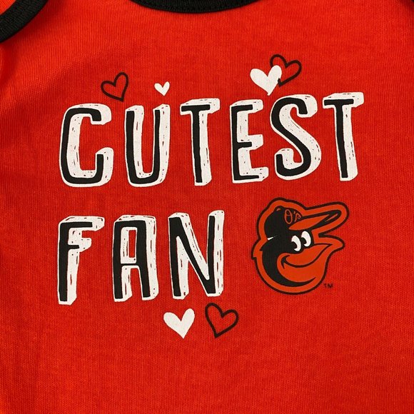 Baltimore Orioles White Orange Black Infant Baby Girl Bodysuits 0-3M 3-6M 18M - Picture 5 of 15
